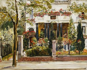 Forhaven til Steinbart Villa i Berlin; Forhaven til Steinbarts villa i Berlin, 1911 af Max Slevogt