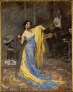 Danseren Marietta di Rigardo ... (olie på lærred) af Max Slevogt