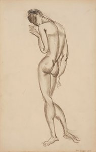 Nøgen kvinde, set bagfra, 1909.