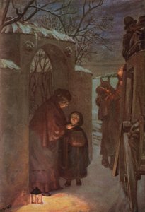 Illustration til Jane Eyre af Charlotte Bronte (farve litho)