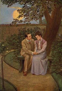 Illustration til Jane Eyre af Charlotte Bronte (farve litho)