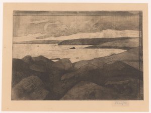 Bretonsk kyst af Maxime Camille Louis Maufra (attributed to)