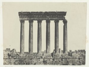 Baalbeck Heliopolis, Colonnade Of The Temple of the Sun, Syrien, 184951, trykt 1852.
