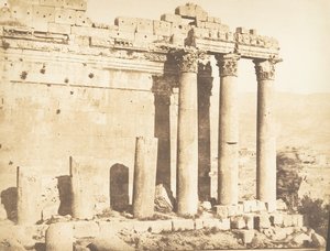 Den vestlige søjlegang af Jupitertemplet ved Baâlbek Heliopolis, 15. september 1850.