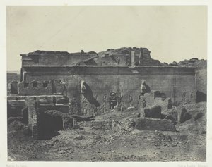 Bagfacade, Dendera Teutyres store tempel, Øvre Egypten, 184951, trykt 1852. af Maxime Du Camp