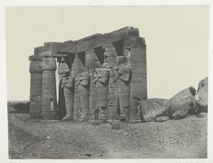 Gournah, Perystyle af Osymandias Ramesseum Occidentals grav, Theben, 184951. af Maxime Du Camp