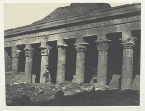 Det store Isis-tempel i Philoe, Galerie Orientale; Nubien, plade 73 fra albummet "Egypte, Nubie, Palestine et Syrie" (1852) af Maxime Du Camp
