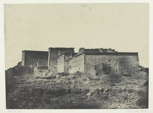 Det store Isis-tempel i Philoe, generel udsigt fra nord; Nubien, plade 80 fra albummet "Egypte, Nubie, Palestine et Syrie" (1852)