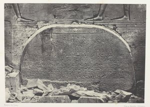 Det store Isis-tempel i Philoe, Proscynema (tilbedelsesakt); Nubien, plade 75 fra albummet "Egypte, Nubie, Palestine et Syrie" (1852) af Maxime Du Camp