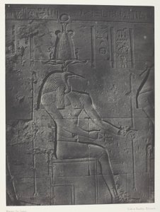 Det store Isis-tempel i Philoe, Tôth Ibiocéphale; Nubien, plade 79 fra albummet "Egypte, Nubie, Palestine et Syrie" (1852)