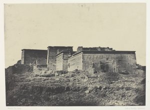 Det store Isis-tempel i Philoe, generel udsigt fra nord; Nubien, plade 80 fra albummet "Egypte, Nubie, Palestine et Syrie" (1852) af Maxime Du Camp