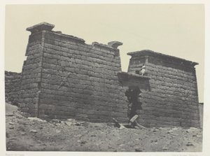 Hémi-Spéos De Séboua, Pylons; Nubien, plade 98 fra albummet "Egypte, Nubie, Palestine et Syrie" (1852) af Maxime Du Camp