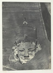 Ibsamboul, Western Colossus Of Spéos De Phrè, Nubia, 184951, trykt 1852. af Maxime Du Camp
