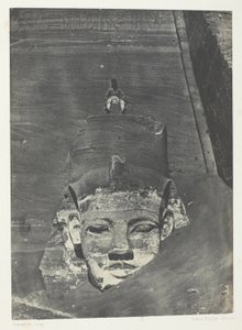Ibsamboul, Colosse Occidental Du Spéos De Phrè; Nubien, plade 107 fra albummet "Egypte, Nubie, Palestine et Syrie" (1852)
