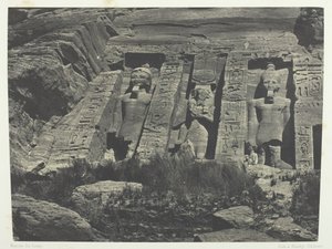 Ibsamboul, Southern Part of the Speos of Hathor, Nubia, 184951, trykt 1852. af Maxime Du Camp