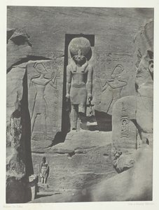 Ibsamboul, Sculptures of the Entrance to the Speos of Phrè, Nubia, 184951, trykt 1852. af Maxime Du Camp