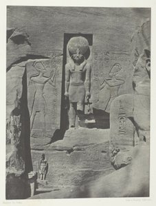Ibsamboul, Sculptures from the Entrance to the Spéos of Phrè, Nubia, plade 105 fra albummet "Egypte, Nubie, Palestine et Syrie" (1852) af Maxime Du Camp