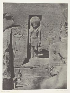 Ibsamboul, Sculptures from the Entrance to the Spéos of Phrè, Nubia, plade 105 fra albummet "Egypte, Nubie, Palestine et Syrie" (1852)