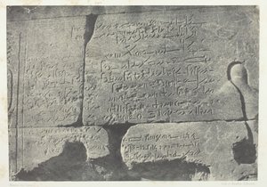 Demotic Inscription, Great Temple of Isis at Philoe, Nubia, 184951, trykt 1852. af Maxime Du Camp
