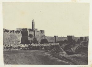 Jerusalem, Vestmuren; Palæstina af Maxime Du Camp