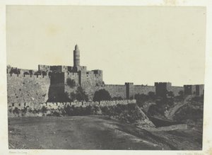 Jerusalem, Vestmuren; Palæstina af Maxime Du Camp