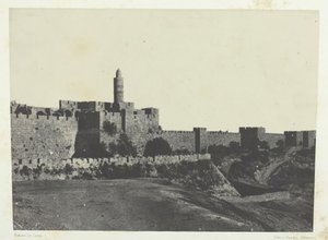 Jerusalem, Vestmuren, Palæstina, 184951, trykt 1852. af Maxime Du Camp