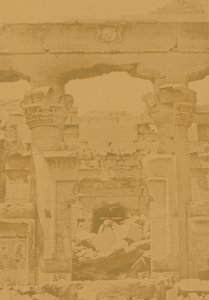 Kalabcheh; indgang til Naos af Maxime Du Camp