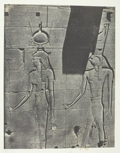 Kalabscheh, Skulpturer fra templets bagfacade, Nubia, 184951, trykt 1852. af Maxime Du Camp