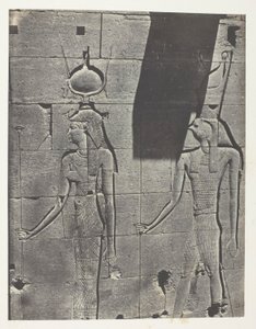 Kalabscheh, Sculptures De La Façade Postérieure Du Temple; Nubie, plade 92 fra albummet "Egypte, Nubie, Palestine et Syrie" (1852)
