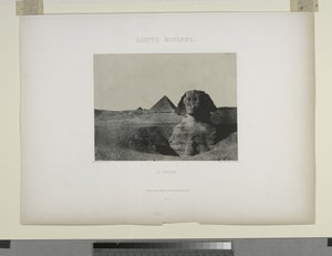 Le Sphinx, Egypten (s/h foto) af Maxime Du Camp