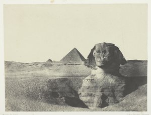 Sphynxen set forfra, Mellemægypten af Maxime Du Camp
