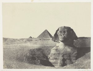 Sphynxen set forfra, Mellemægypten af Maxime Du Camp