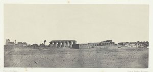 Luxor, General View of the Ruins, Theben, 184951, trykt 1852. af Maxime Du Camp