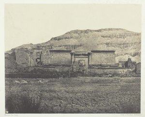 Medinet-Habou, General View of the Rines, Theben, 184951, trykt 1852. af Maxime Du Camp