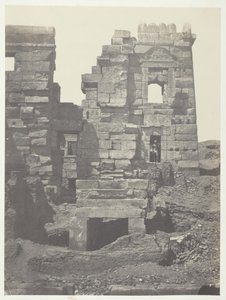 Medinet-Habou, nordlige facade af Gyneceum i Ramses-Méiamoun, Theben, 184951. af Maxime Du Camp