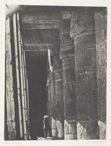 Medinet-Habou, Gallery of the Palace of Ramses-Méiamoun, Theben, 184951, trykt 1852. af Maxime Du Camp