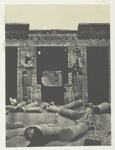 Medinet-Habou, den østlige del af Peristyle af Ramses-Méiamoun-paladset; Theben af Maxime Du Camp