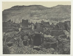 Medinet-Habou, ruinerne af byen Papa; Theben af Maxime Du Camp