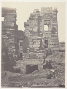 Medinet-Habou, den nordlige facade af Gynécée de Ramsès-Méiamoun; Theben af Maxime Du Camp