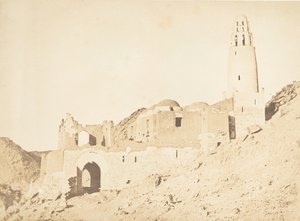 Belal-moskeen, syd for Philae højre bred, 11. april 1850. af Maxime Du Camp