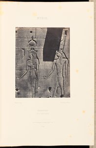 Nubien. Kalabscheh. Isis og Horus-Arsiési af Maxime Du Camp