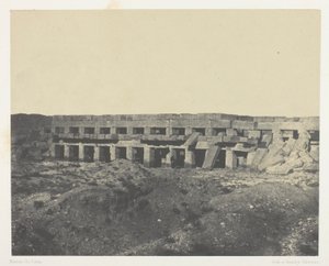 Karnak Palace, private lejligheder i paladset, Promenade of Tothmes III; Theben af Maxime Du Camp