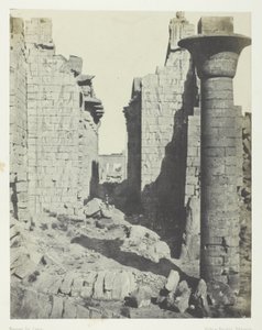 Karnak-paladset, Bubastitternes domstol og hovedindgangen til Hypostyle Hall; Theben af Maxime Du Camp