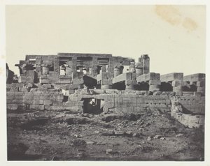 Karnak Palace, sydlige indgang til Hypostyle Hall; Theben af Maxime Du Camp