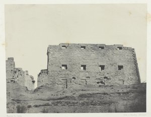 Karnak Palace, Great Pylones i det sydvestlige; Theben af Maxime Du Camp