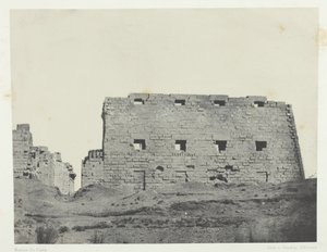 Karnak Palace, Great Pylones of the South-West, Theben, 184951, trykt 1852. af Maxime Du Camp