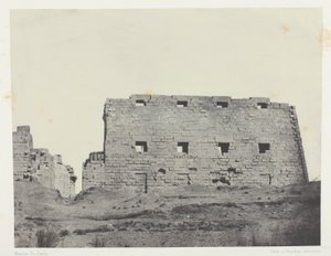 Karnak Palace, Great Pylones i det sydvestlige; Theben af Maxime Du Camp