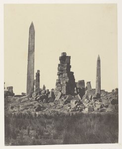 Karnak Palace, Obeliskerne; Theben af Maxime Du Camp