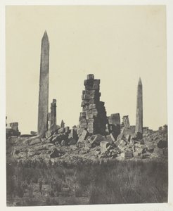Karnak Palace, Obeliskerne; Theben af Maxime Du Camp