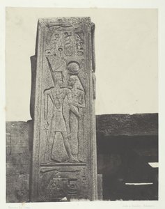 Karnak Palace, Pillar Before the Granit Sanctuary, Theben, 184951, trykt 1852. af Maxime Du Camp